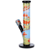 Pulsar Inside Print Straight Tube Glass Water Pipe | 11.25" | 14mm F