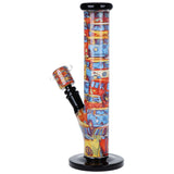 Pulsar Inside Print Straight Tube Glass Water Pipe | 11.25" | 14mm F