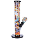 Pulsar Inside Print Straight Tube Glass Water Pipe | 11.25" | 14mm F