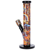 Pulsar Inside Print Straight Tube Glass Water Pipe | 11.25" | 14mm F