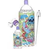 Pulsar Graffiti Series Spray Paint Glass Water Pipe Set / 7.5" / 14mm F