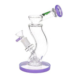 SeshGear Hip Check Curved Glass Water Pipe | 7.75" | 14mm F