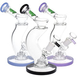 SeshGear Hip Check Curved Glass Water Pipe | 7.75" | 14mm F