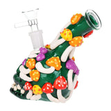 Skull Full Of Shrooms Glass Water Pipe - 5.25" / 14mm F