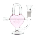 Pulsar Arrow Heart Glass Water Pipe - 5" / 14mm F