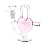 Pulsar Arrow Heart Glass Water Pipe - 5" / 14mm F