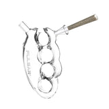 Pulsar Knuckle Bubbler Glass Cone Holder - 5.5" / Clear