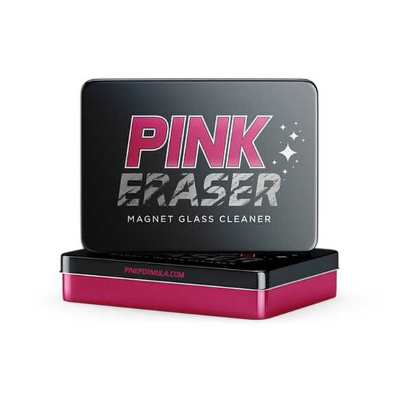 Pink Eraser - Magnet Glass Cleaner - glass pieces and fishbowls