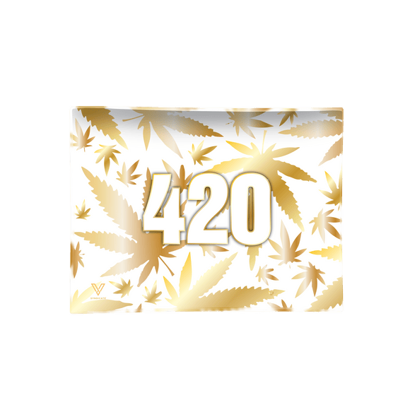 420 Gold Glass Rollin' Tray