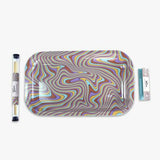 Ugly Rolling Tray with Lid/Cones/Papers - Blazed (Large)