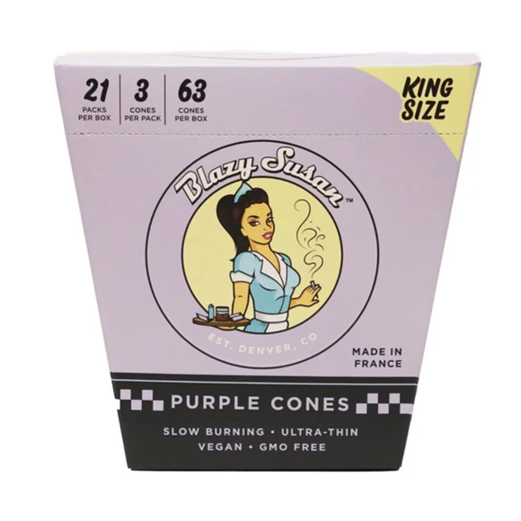 Blazy Susan Purple Paper Cones