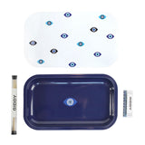 Giddy Rolling Tray Bundle - 10.6" x 6.3" Rolling Tray, Lid, Cones & Papers