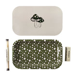 Giddy Rolling Tray Bundle - 10.6" x 6.3" Rolling Tray, Lid, Cones & Papers