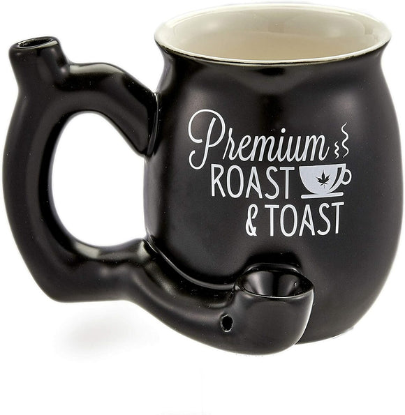 Fashion Craft - Roast & Toast Ceramic Mug - Matte Black - Small