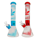 aLeaf 14" Frosted Paisley Beaker with Ice Pinch