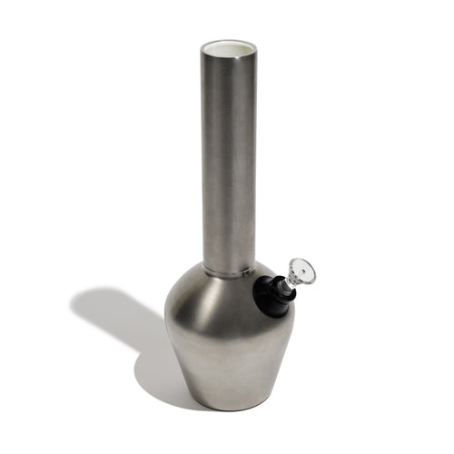 Chill Ceramic Lined Metal Beaker w/ Glass Bowl - Silver