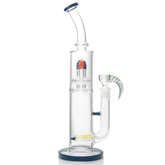 Wigwag Glass Water Pipe Glass Bong with Kingstem Perc