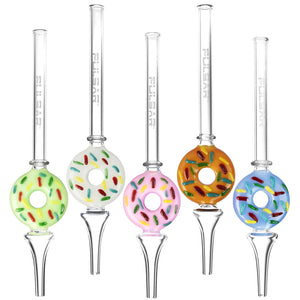 Pulsar Frosted Donut Dab Straw - 9" / Colors Vary