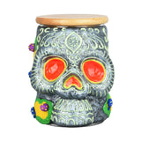 Pulsar Sugar Skull Glass Jar - 4.25"