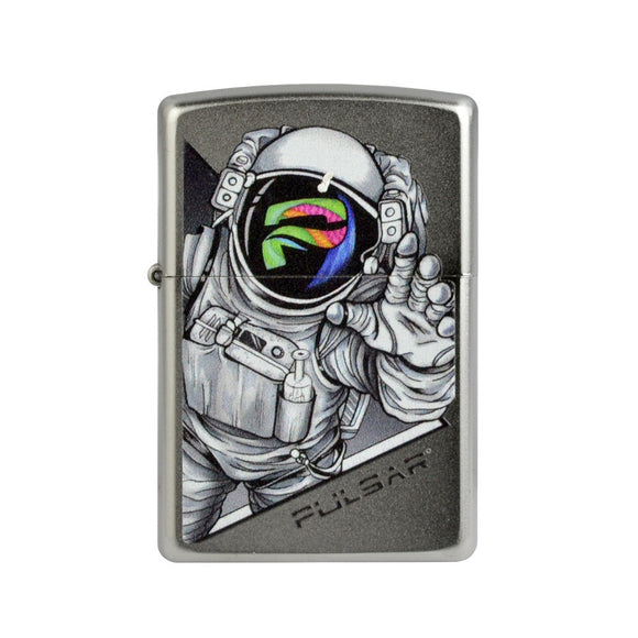 Zippo Lighter | Pulsar Psychedelic Spaceman | Brushed Chrome