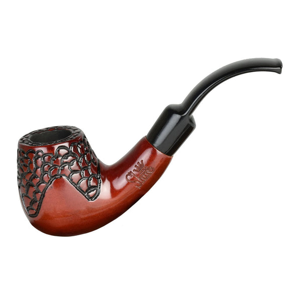 Pulsar Shire Pipes Engraved Bent Brandy Cherry Wood - 5.5