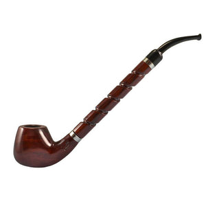 Pulsar Shire Pipes Bent Brandy Cherry Wood Tobacco Pipe - 10.5"