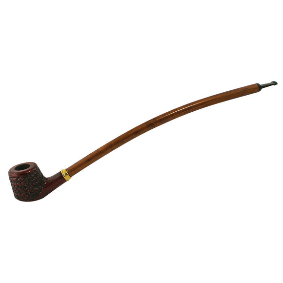 Pulsar Shire Pipes Curved Engraved Cherry Wood Tobacco Pipe - 15