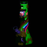 St. Patrick's Day Pot of Gold Glow In The Dark Water Pipe - 10" / 14mm F