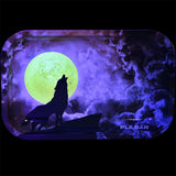 Pulsar Metal Rolling Tray - 11"x7" / Glow Howl at the Clouds