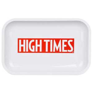 High Times Metal Rolling Tray - 11"x7" / High Times White