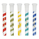 Pulsar Candy Stripe Downstem | 14mm | Asst Colors | 5pc Set