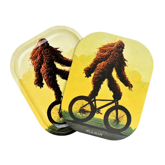 Pulsar Mini Metal Rolling Tray w/ Lid - Bigfoot Stole My Bike / 7