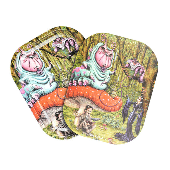 Pulsar Mini Metal Rolling Tray w/ Lid - Malice in Wonderland / 7