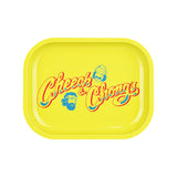 Cheech & Chong's x Pulsar Mini Metal Rolling Tray w/ Lid - Yellow Logo / 7"x5.5"
