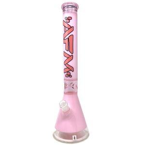 18" AFM Pulsar Pink Glass Beaker Bong