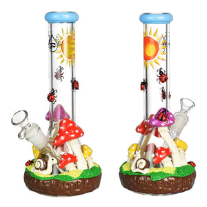 Pulsar Ladybug Shroom Beaker Water Pipe- 10.25"/14mm F