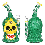 Pulsar Skull Pineapple Water Pipe - 10"/14mm F