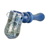 Pulsar Inside Print Glass Hammer Bubbler | Melting Shrooms | 5.25"