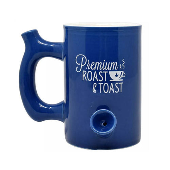 Fashion Craft - Roast & Toast Ceramic Mug - Blue - Large
