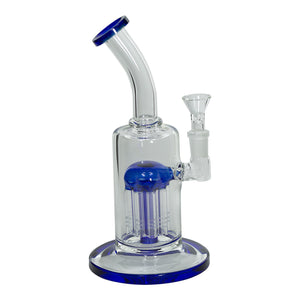 8.7" 5mm Glass Water Pipe w/ Funnel Bowl and 6 Arm Tree Perc