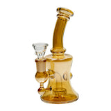 Piranha 6" Glass Hourglass Rig - Electroplated Champagne