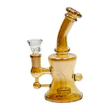 Piranha 6" Glass Hourglass Rig - Electroplated Champagne